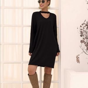 CUTOUT SWEATER DRESS